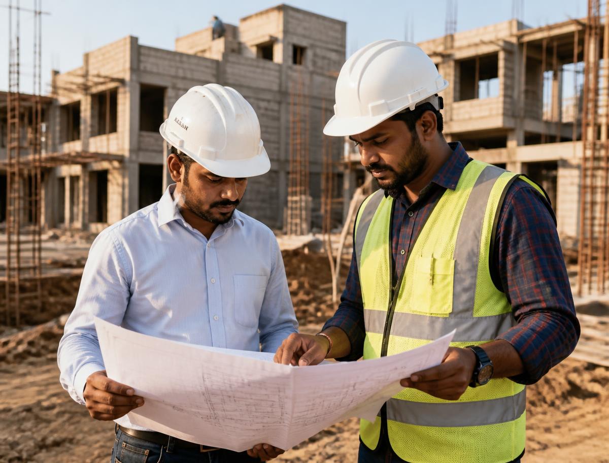 Ghogale Construction site team at work